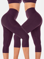 Body Sculpt Side Pocket Capri Leggings 2.0 (Reversible Wear)